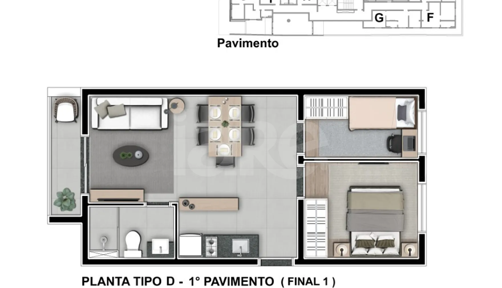 Planta — Garden 54,07 m²