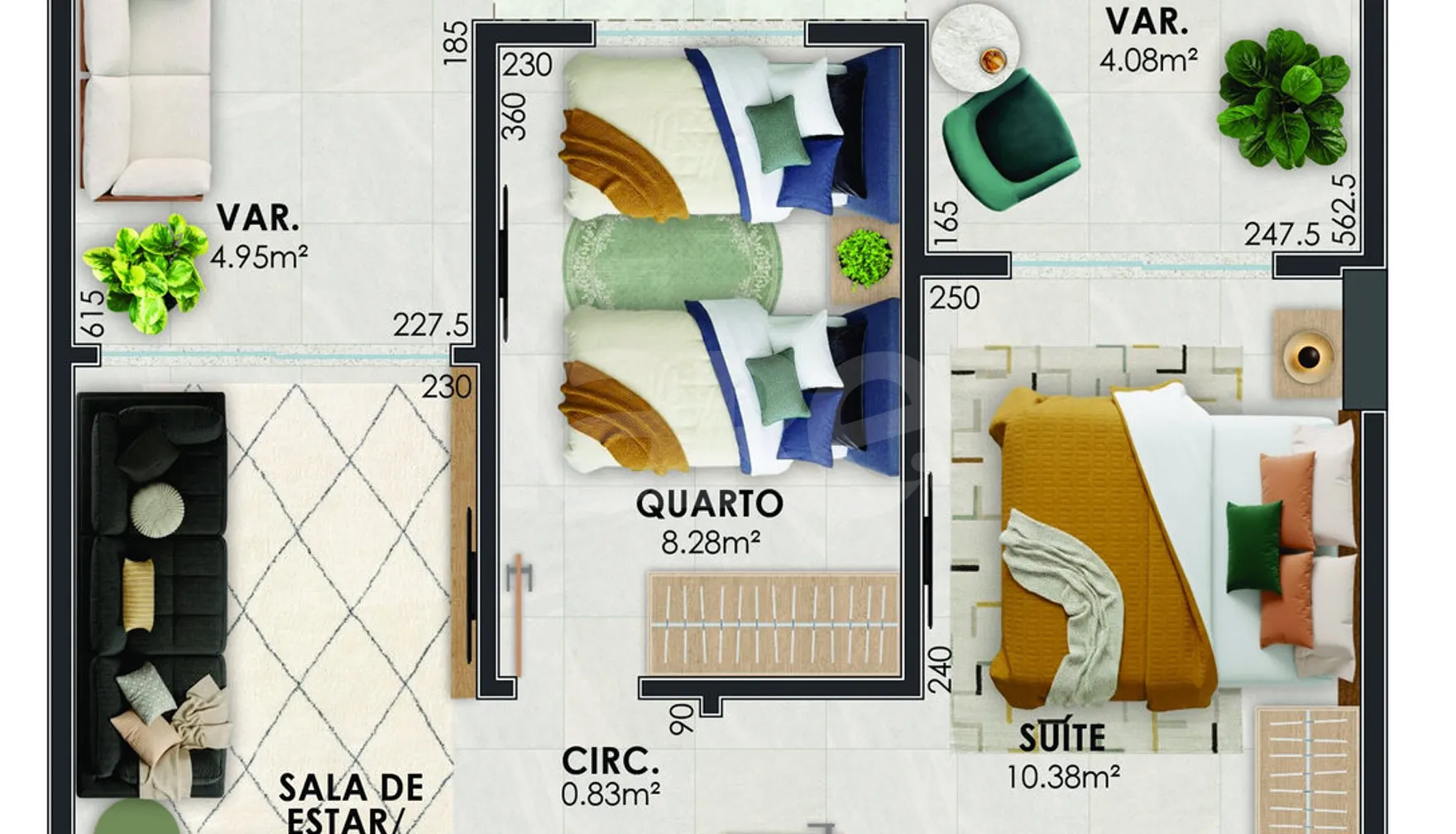 Planta — Garden 94,67 m²
