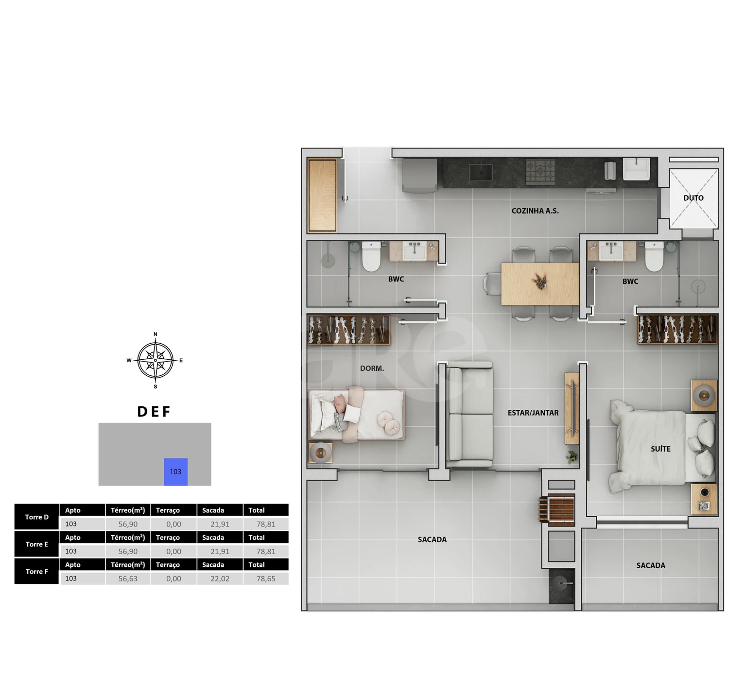Planta — Garden 77,92 m²