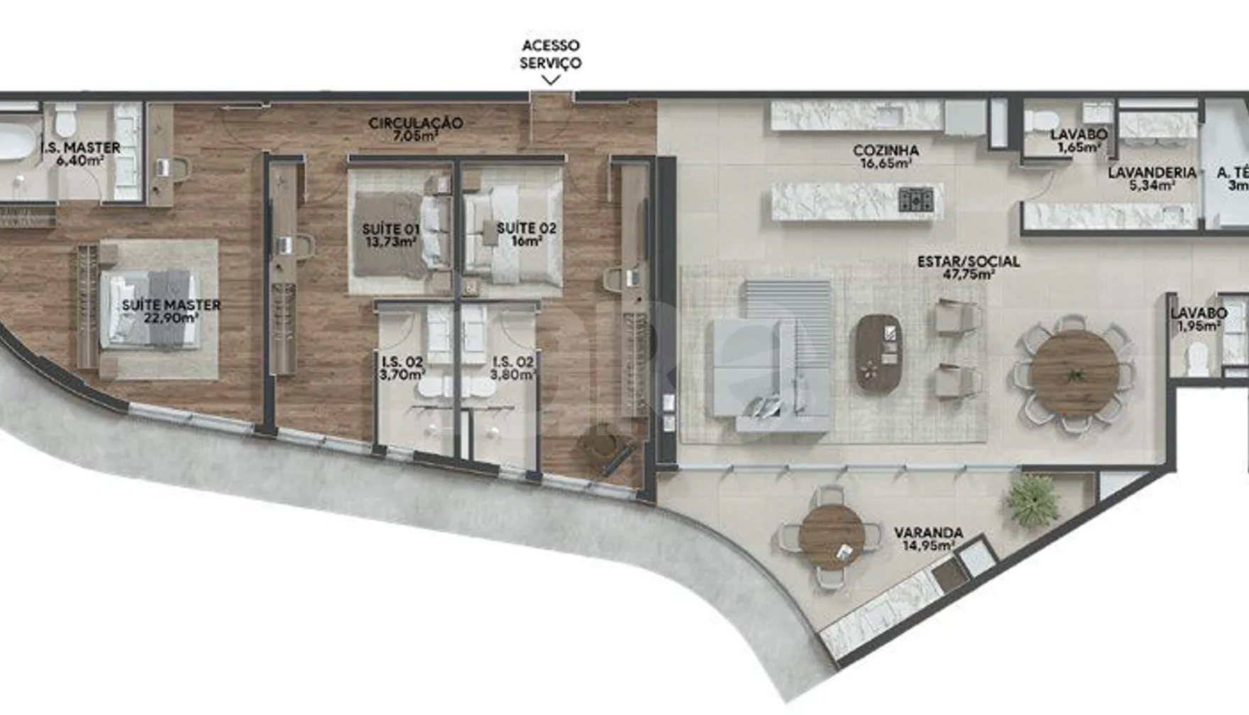 Planta — Apartamento 189,13 m²