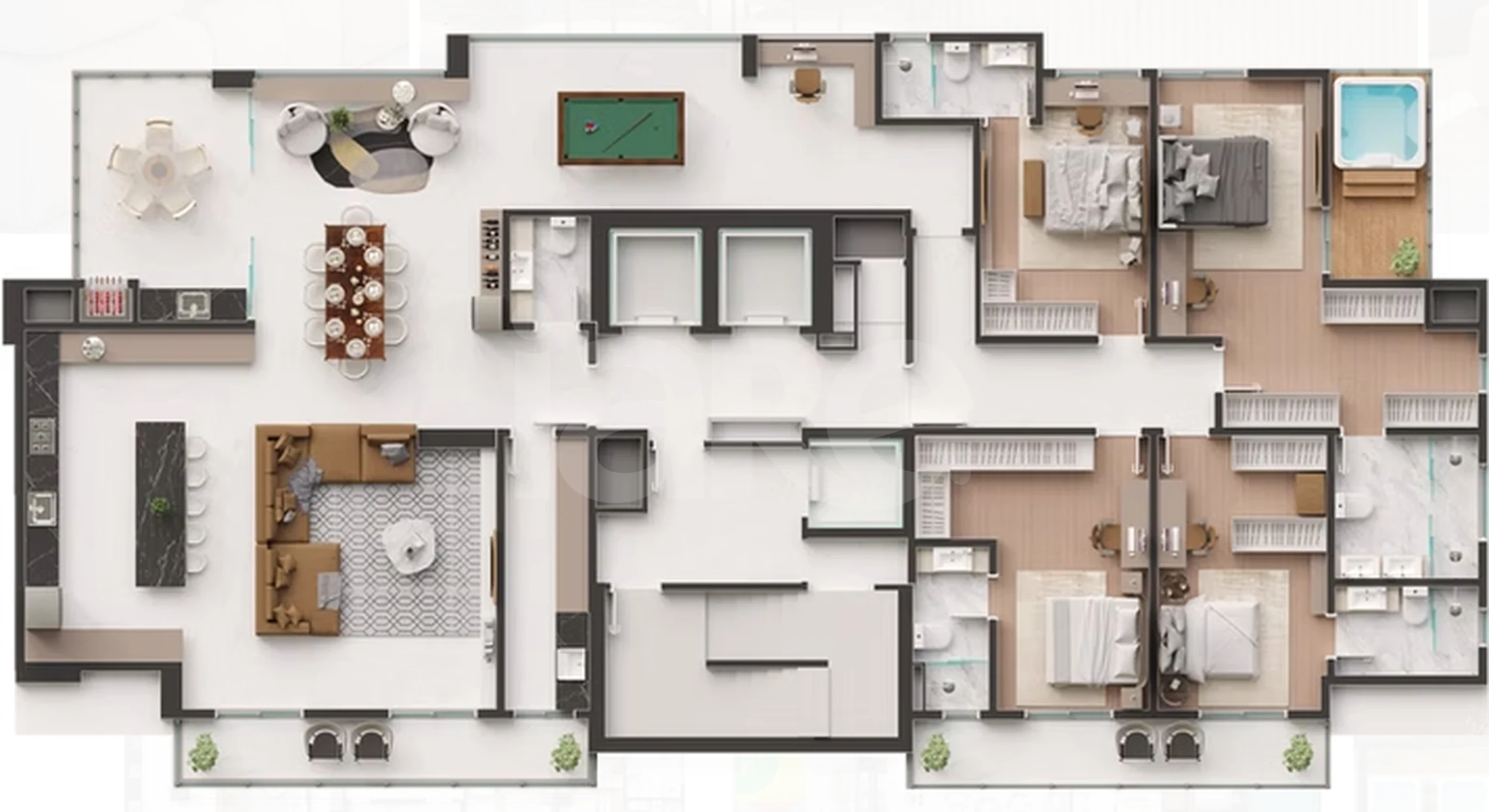 Planta — Cobertura Horizontal 281,46 m²