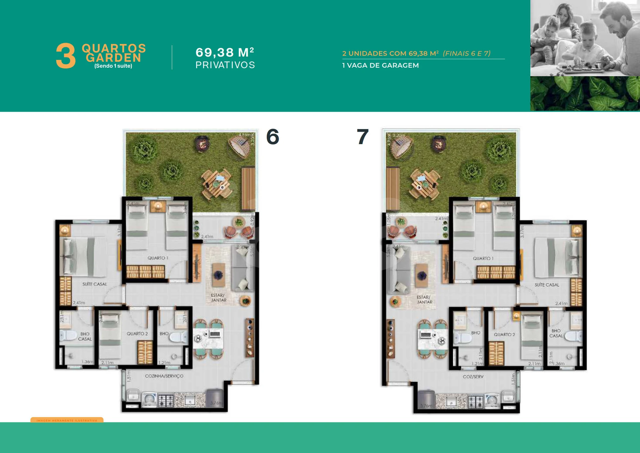 Planta — Garden 69,38 m²