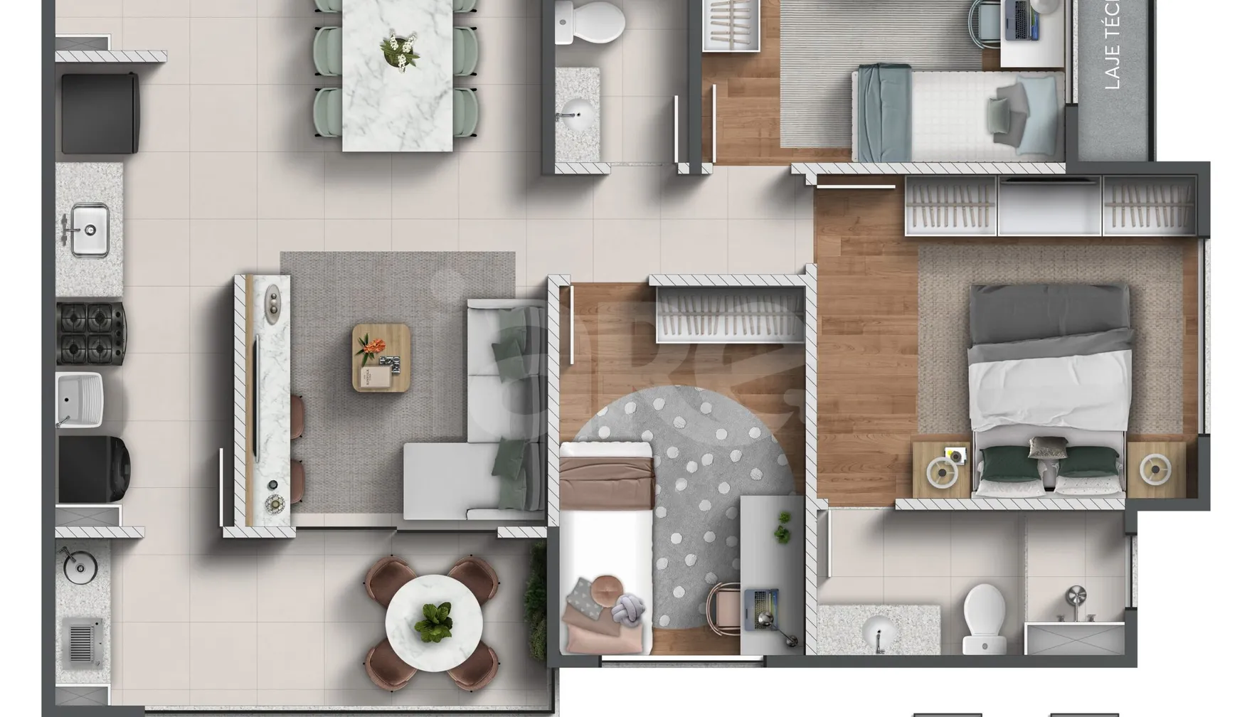 Planta — Apartamento 66,05 m²
