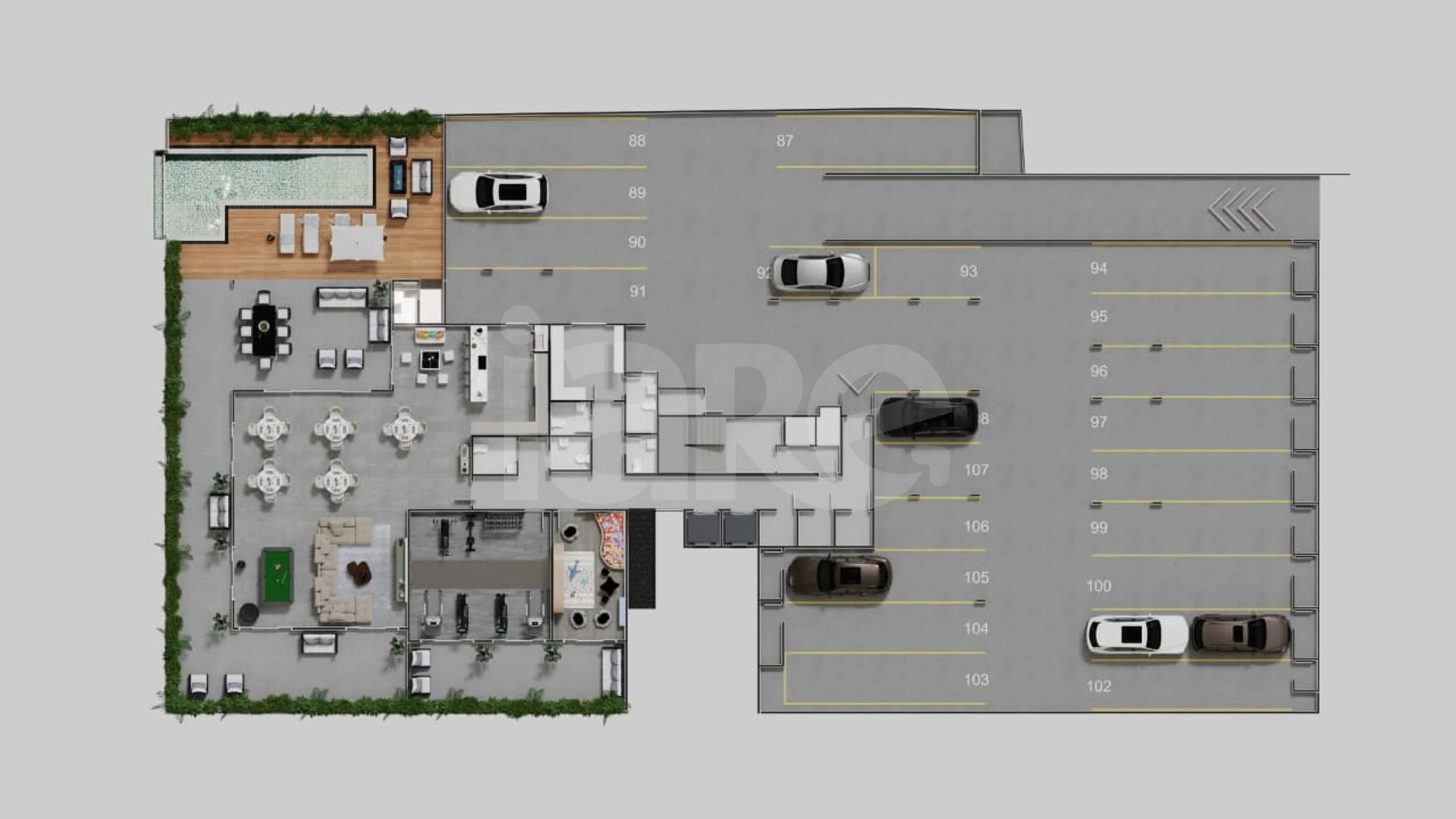 Planta — Pavimento garagem