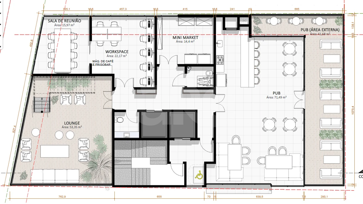 Planta — Pavimento rooftop