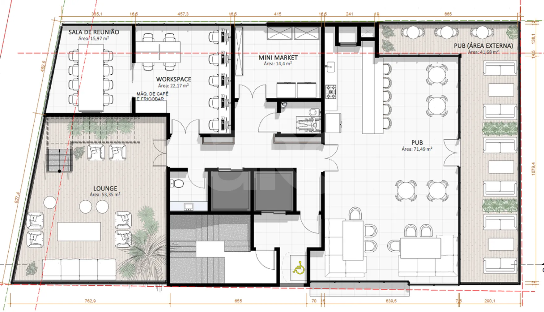 Planta — Pavimento rooftop