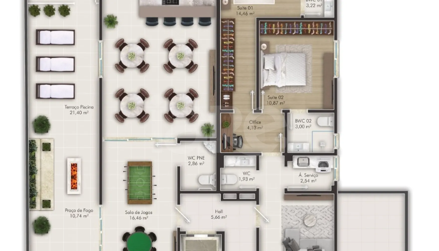 Planta — Pavimento lazer