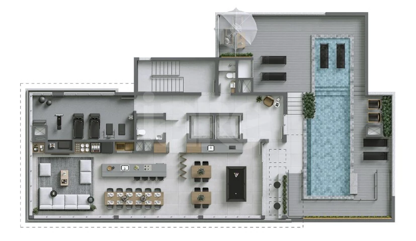 Planta — Pavimento lazer