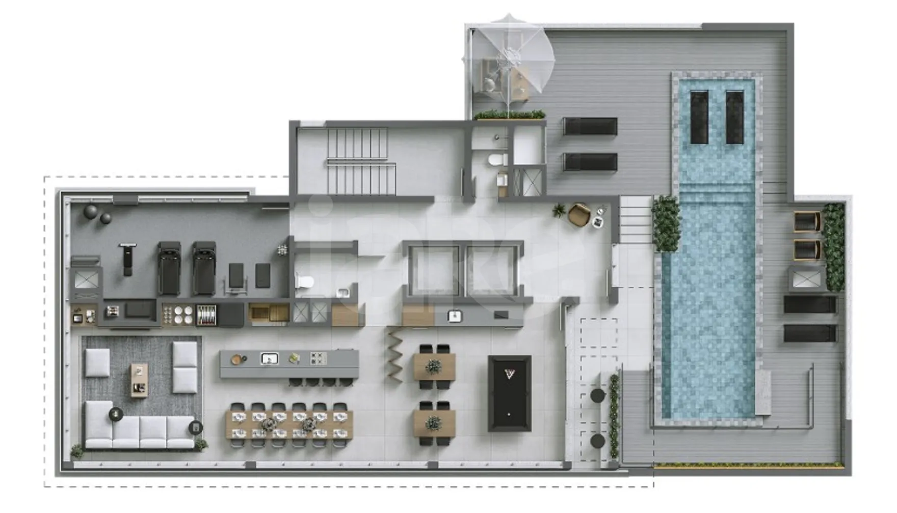 Planta — Pavimento lazer
