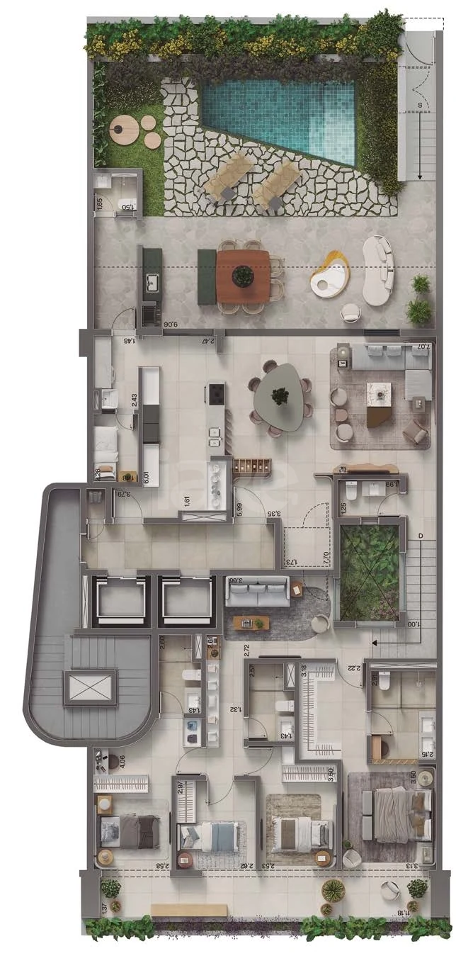 Planta — Garden 341,25 m² · 1º pavimento