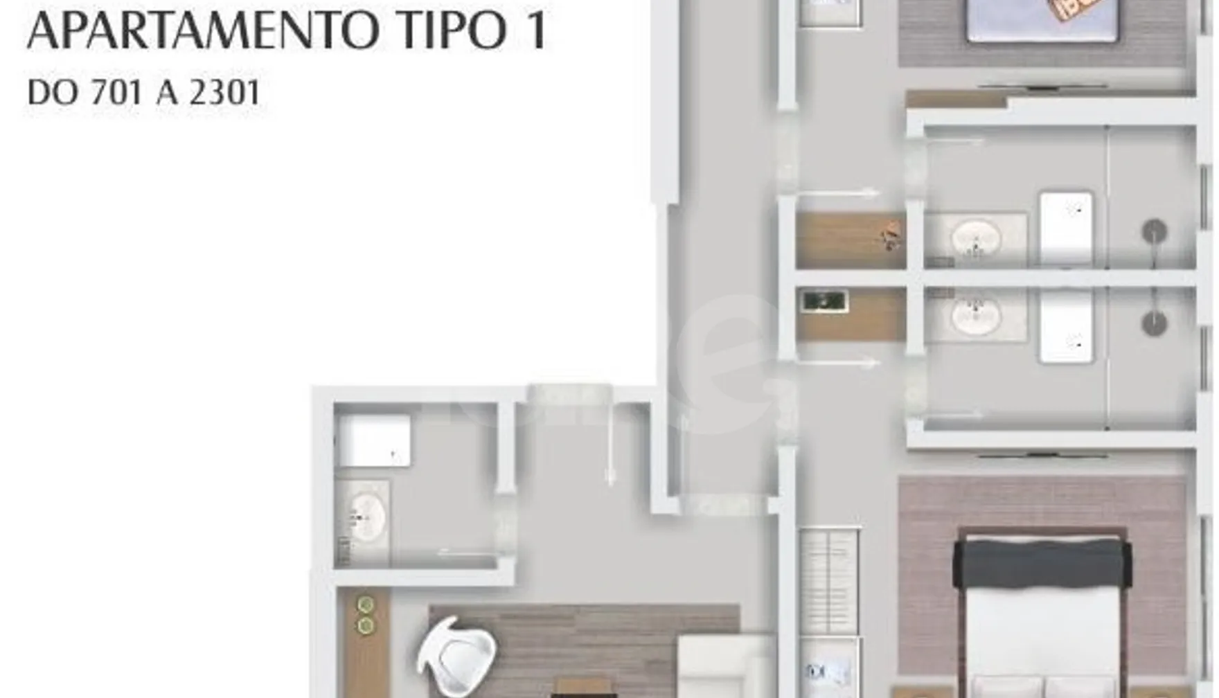 Planta — Apartamento 136,2 m²