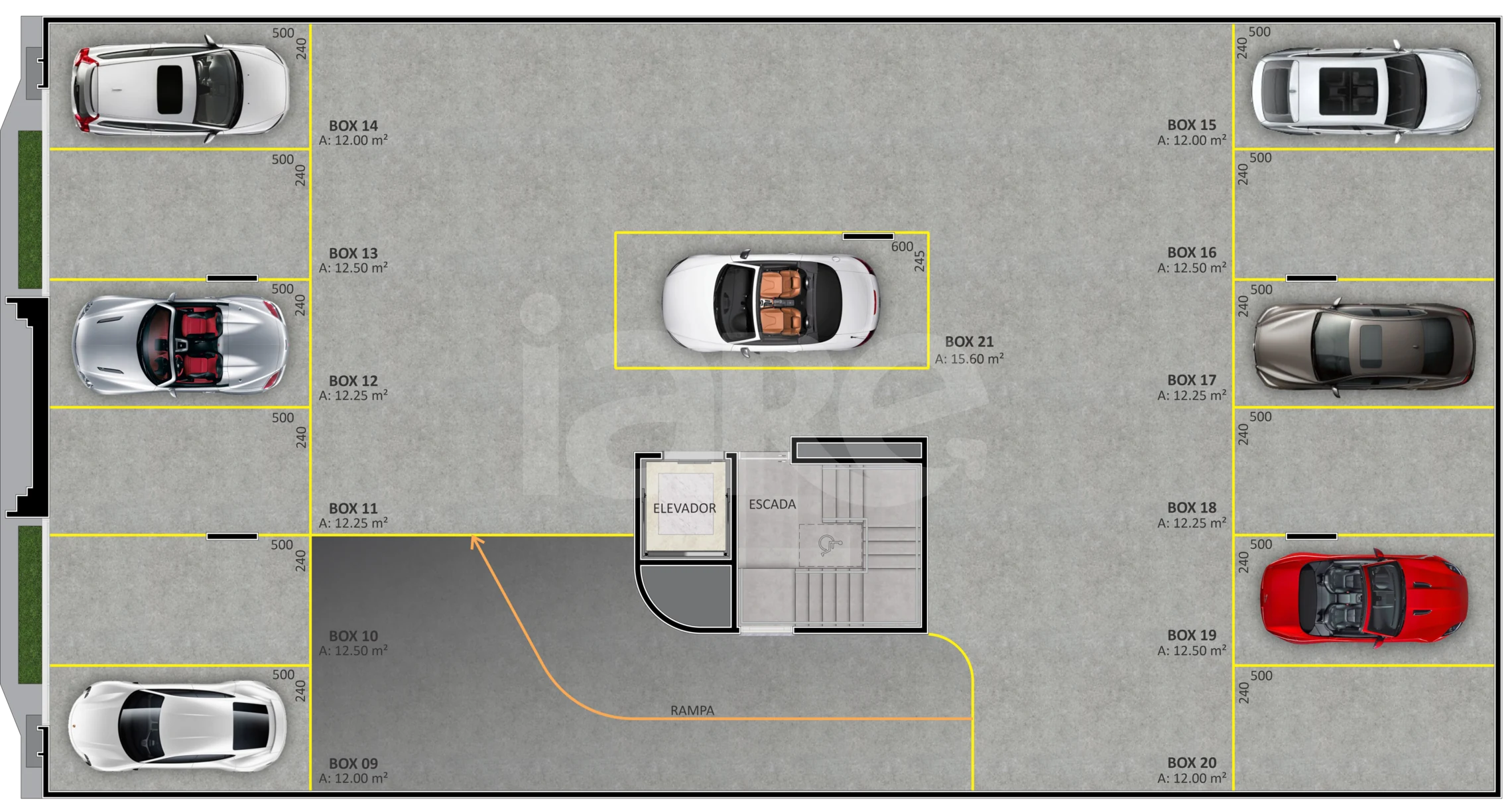 Planta — Pavimento garagem 1