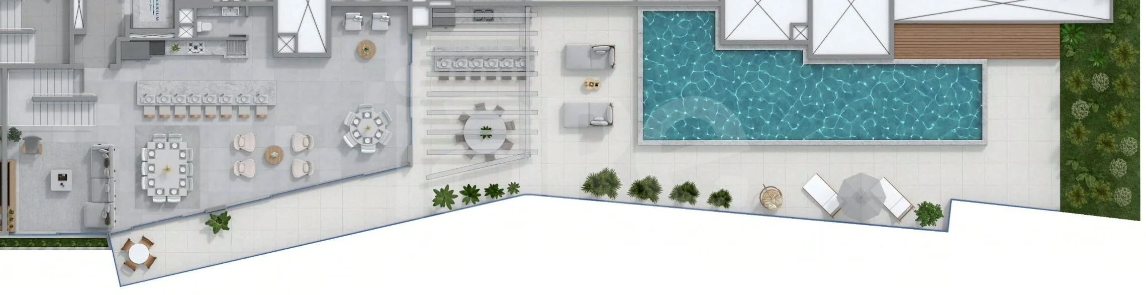 Planta — Cobertura Duplex 591,73 m²
