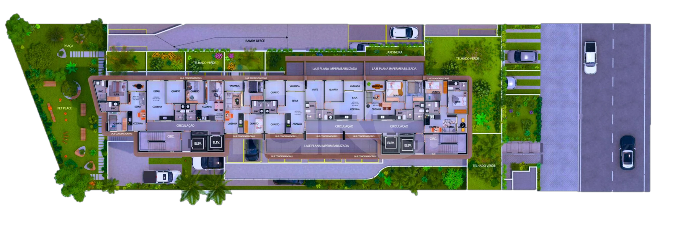 Planta — Pavimento 10 ao 19