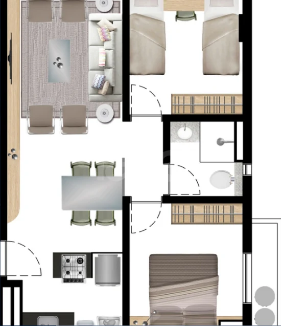 Planta — Apartamento 49,57 m²
