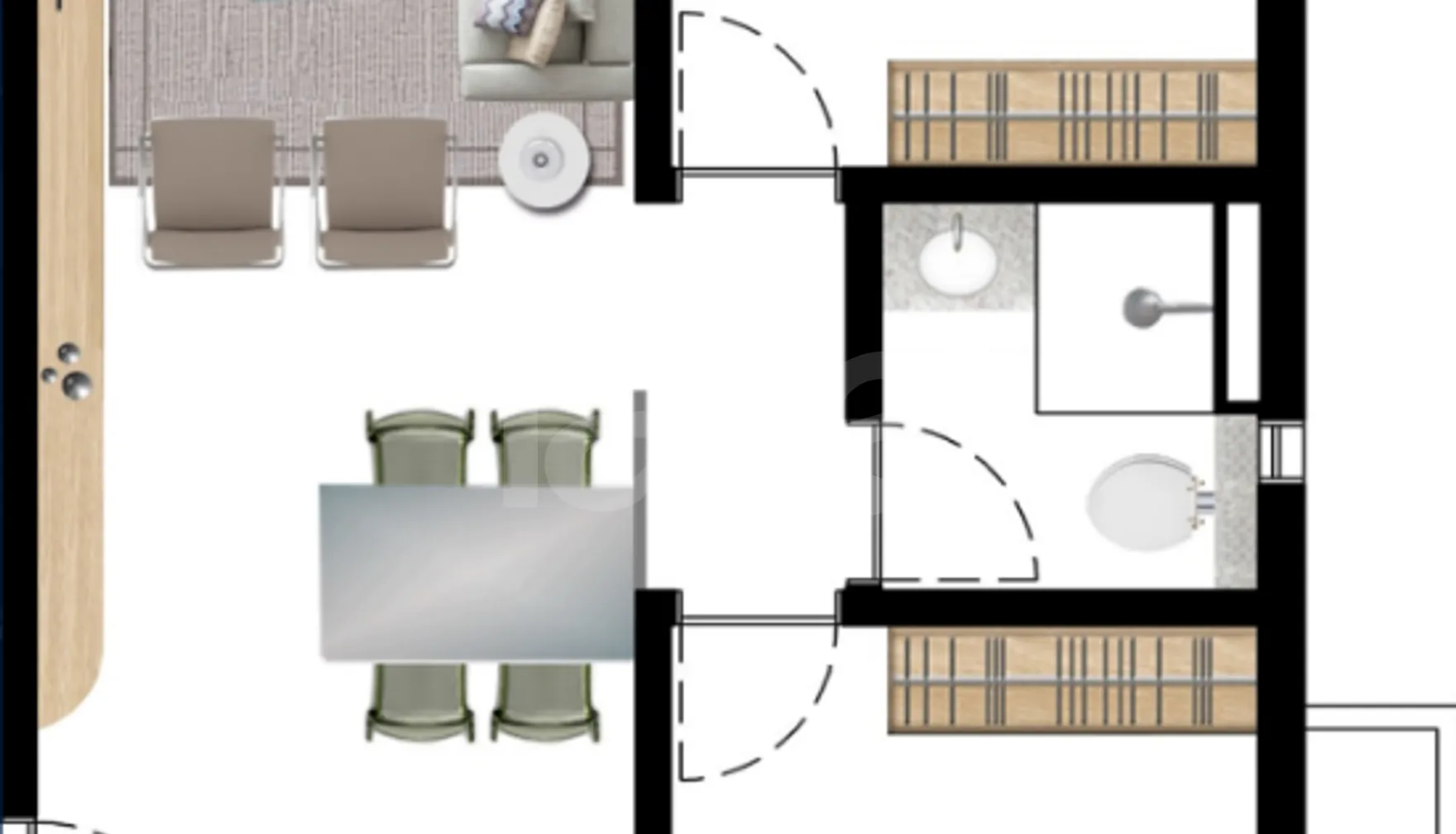 Planta — Apartamento 49,57 m²