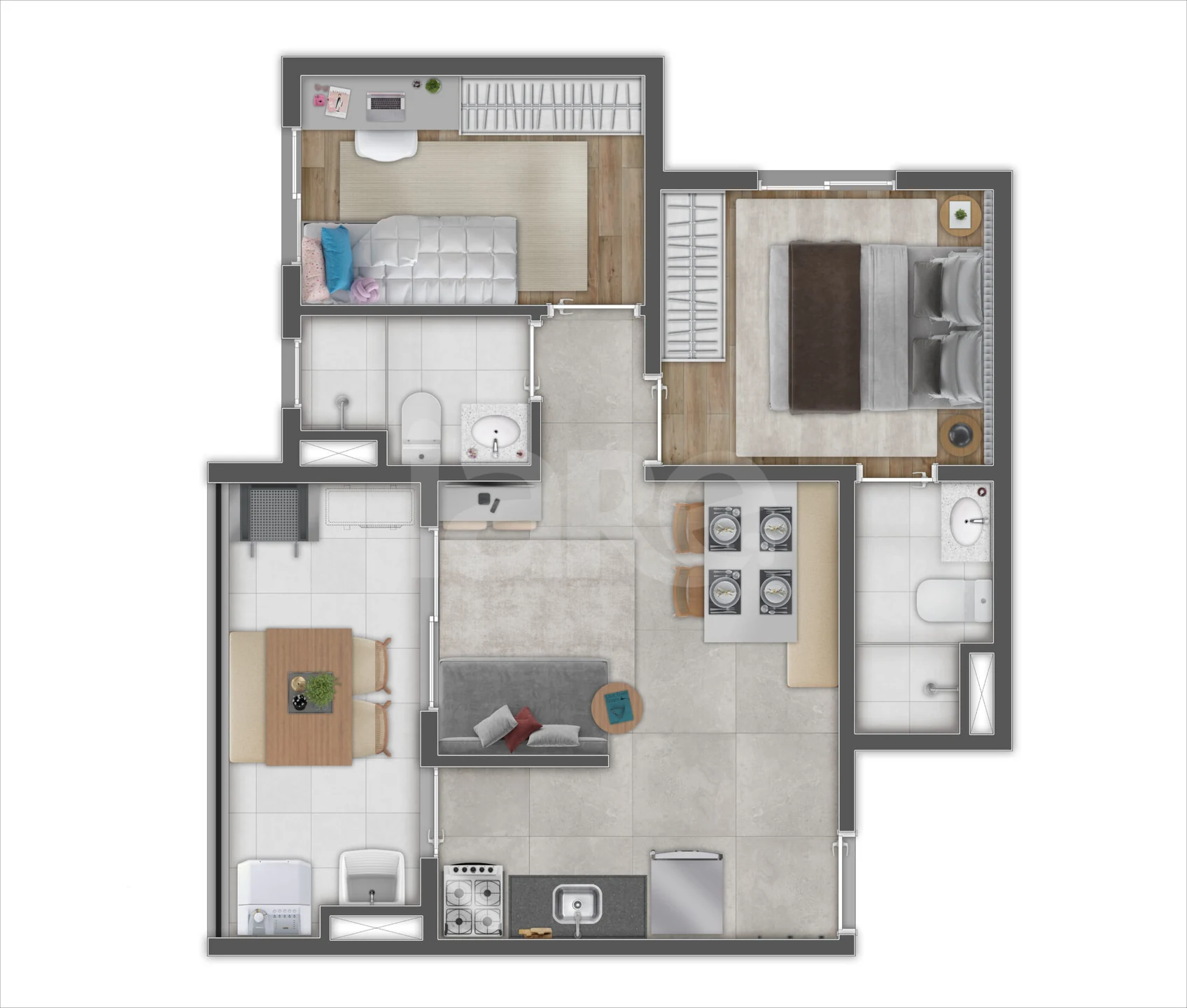 Planta — Apartamento 46,62 m²