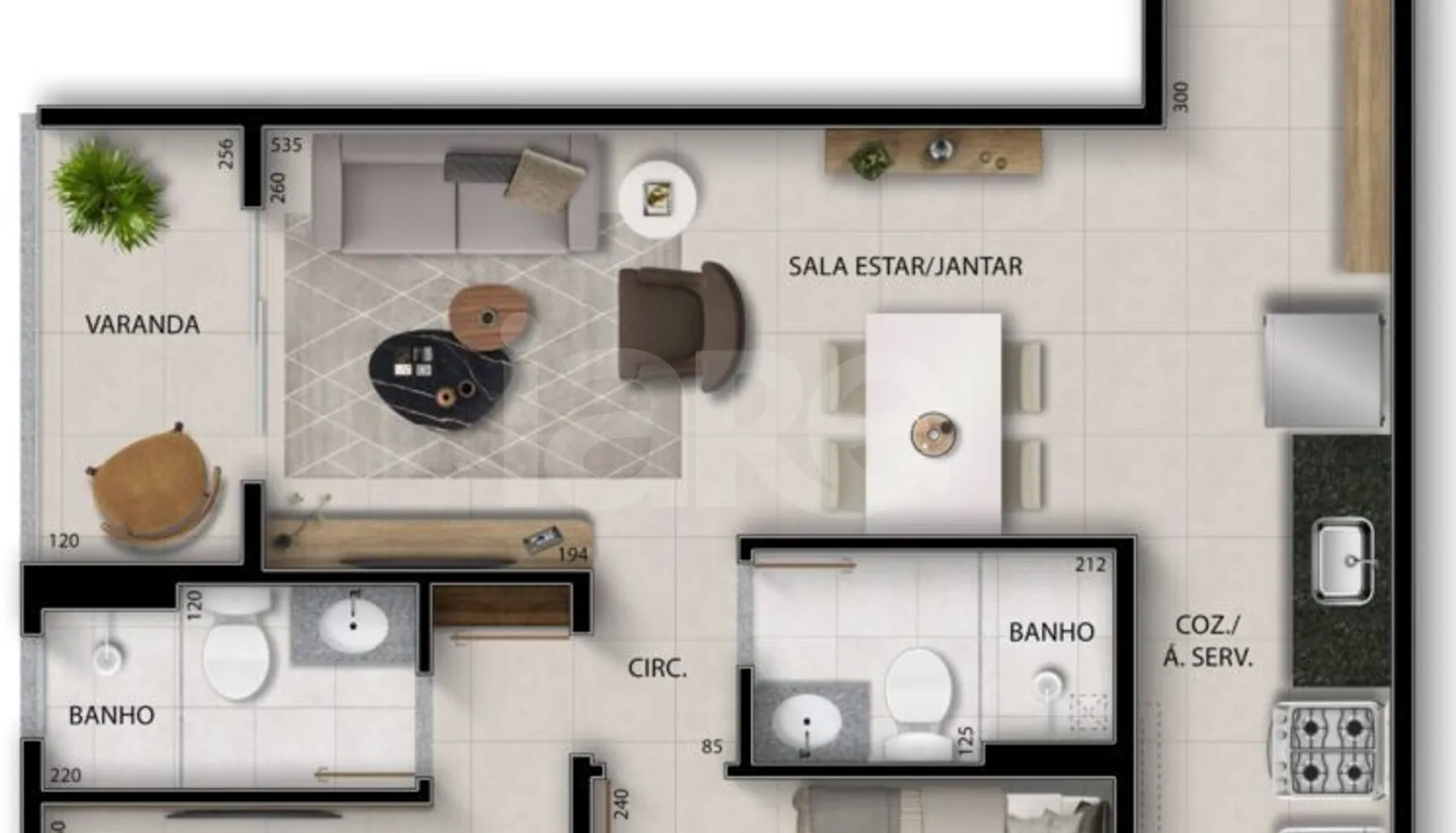 Planta — Garden 60,31 m²
