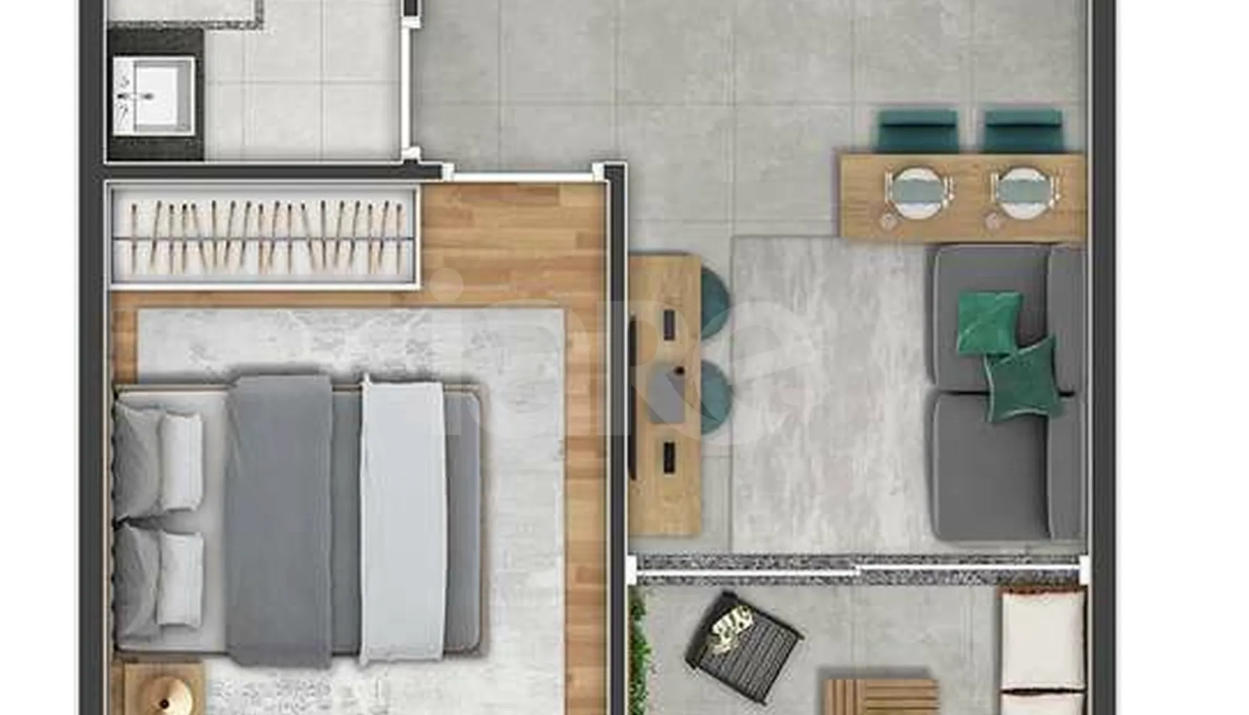 Planta — Apartamento 25,83 m²