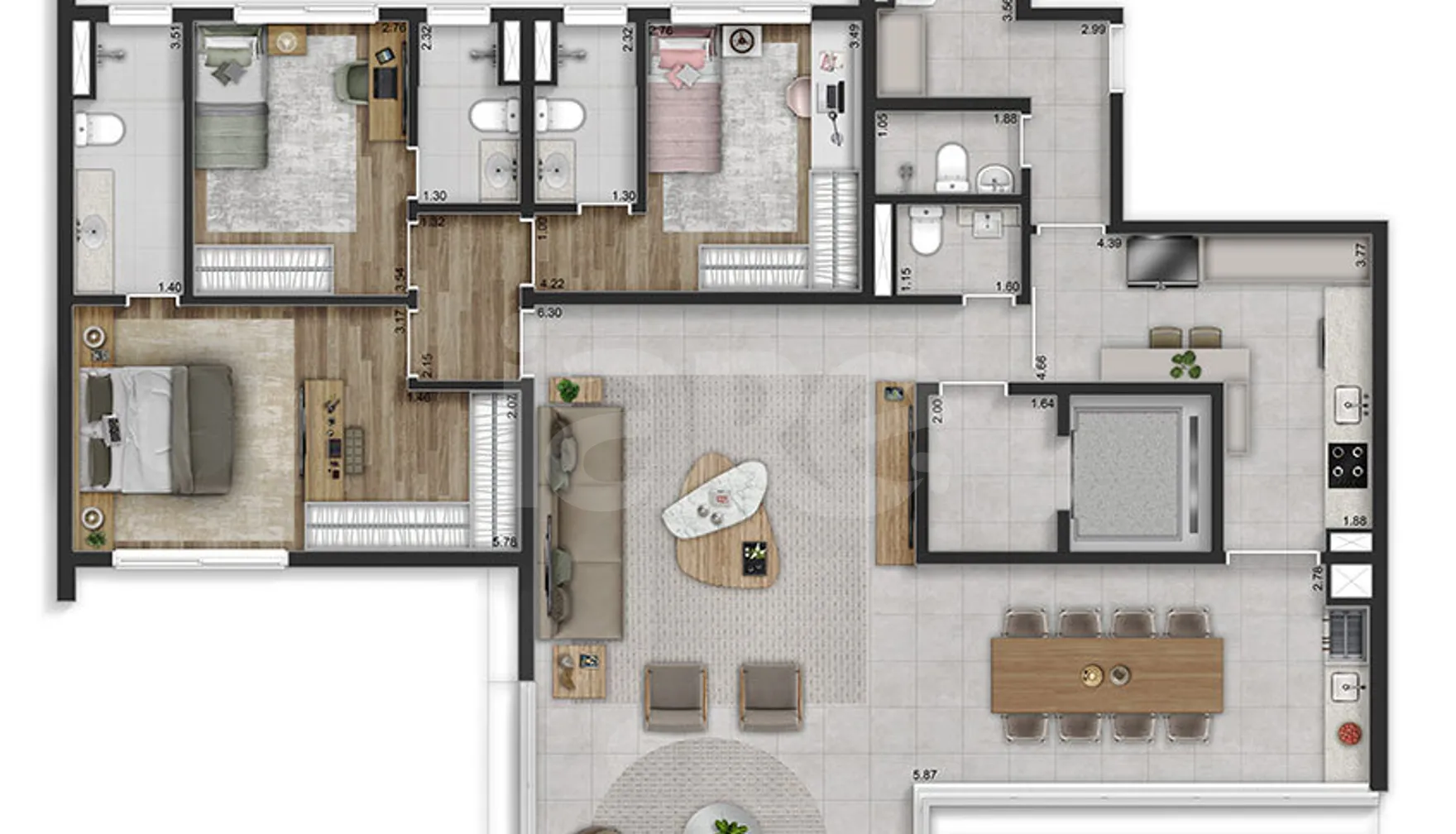Planta — Apartamento 174,85 m²