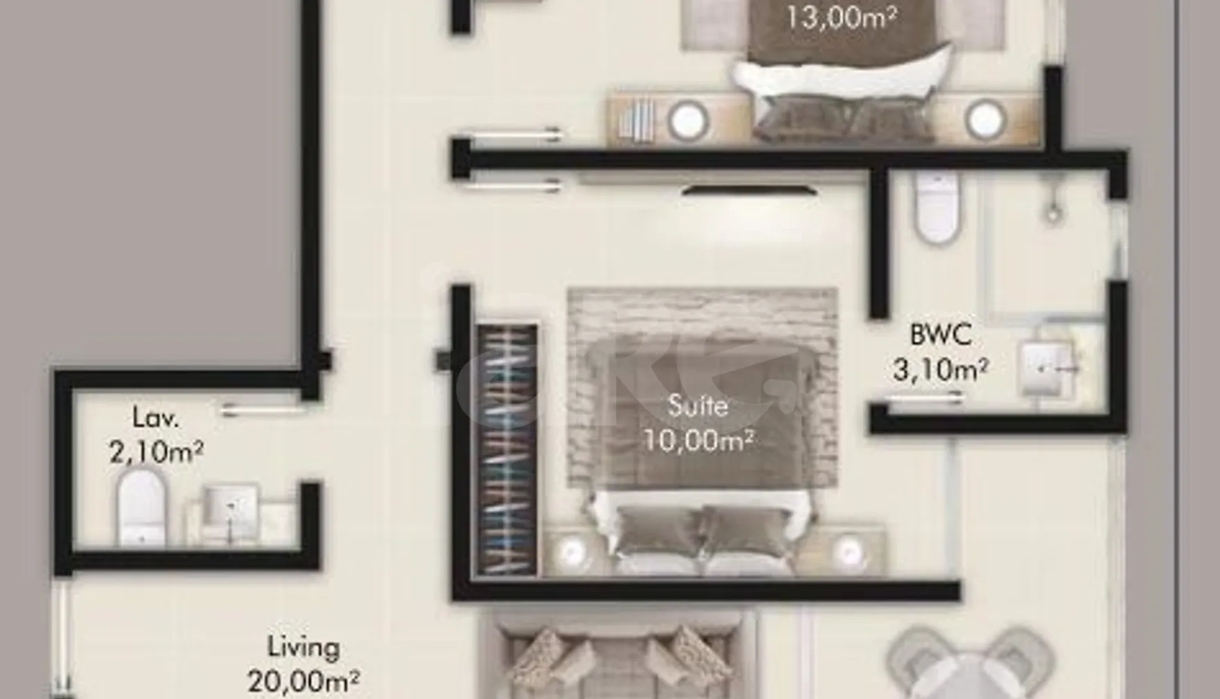 Planta — Apartamento 111 m²