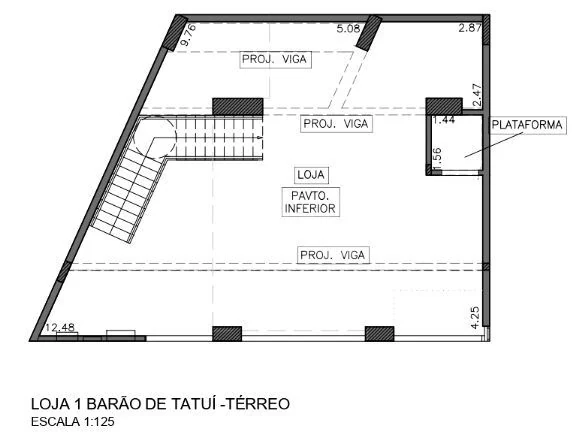 Planta — Planta 01 - 227 02m² - pavimento inferior