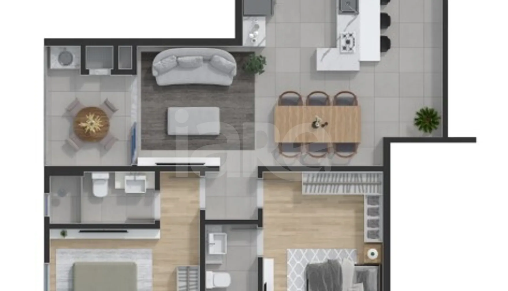 Planta — Apartamento 85,67 m²