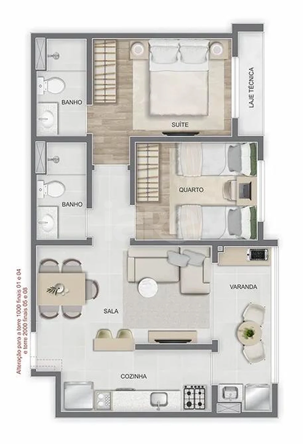 Planta — Garden 74,02 m²