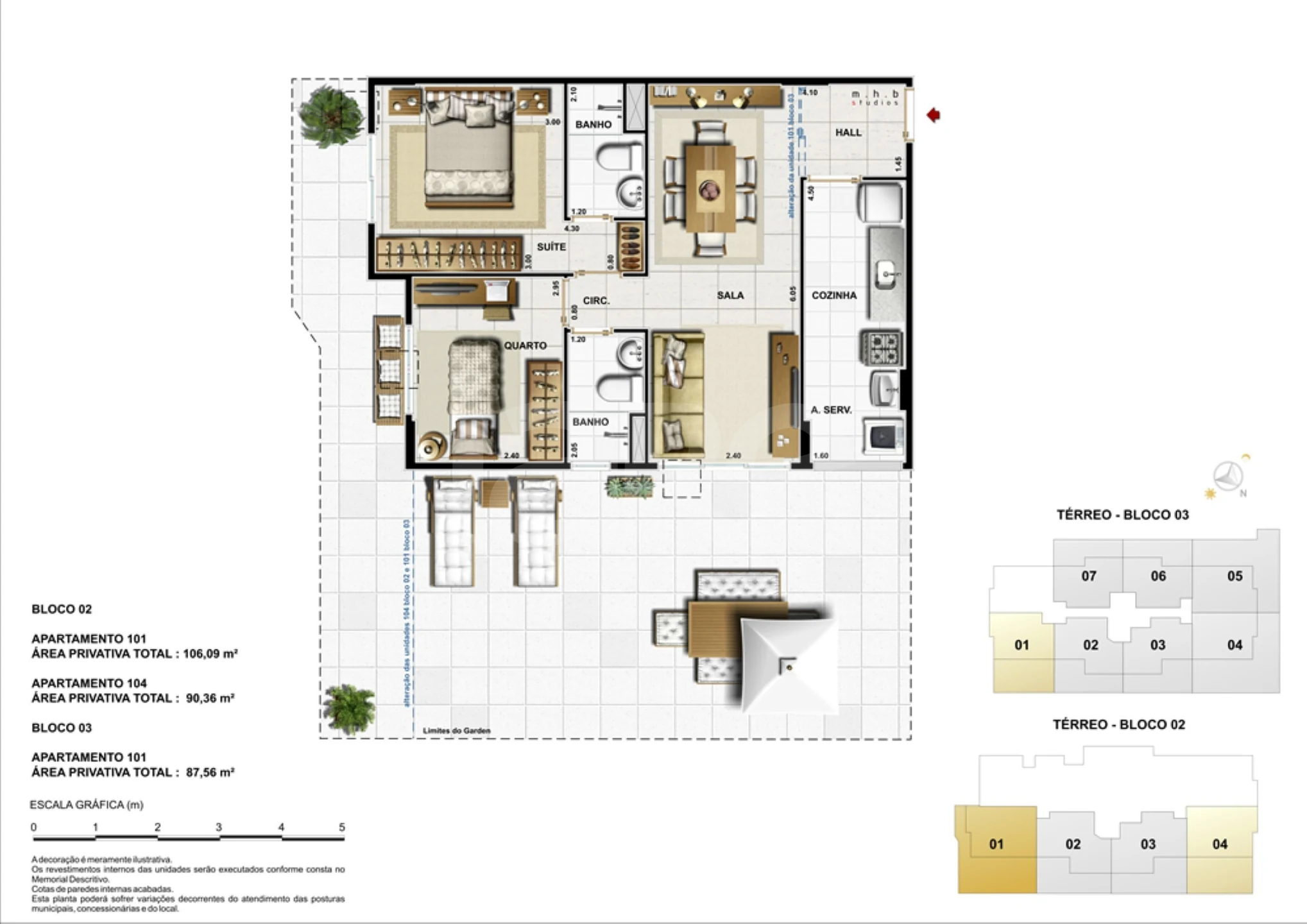 Planta — Apartamento 90,36 m²