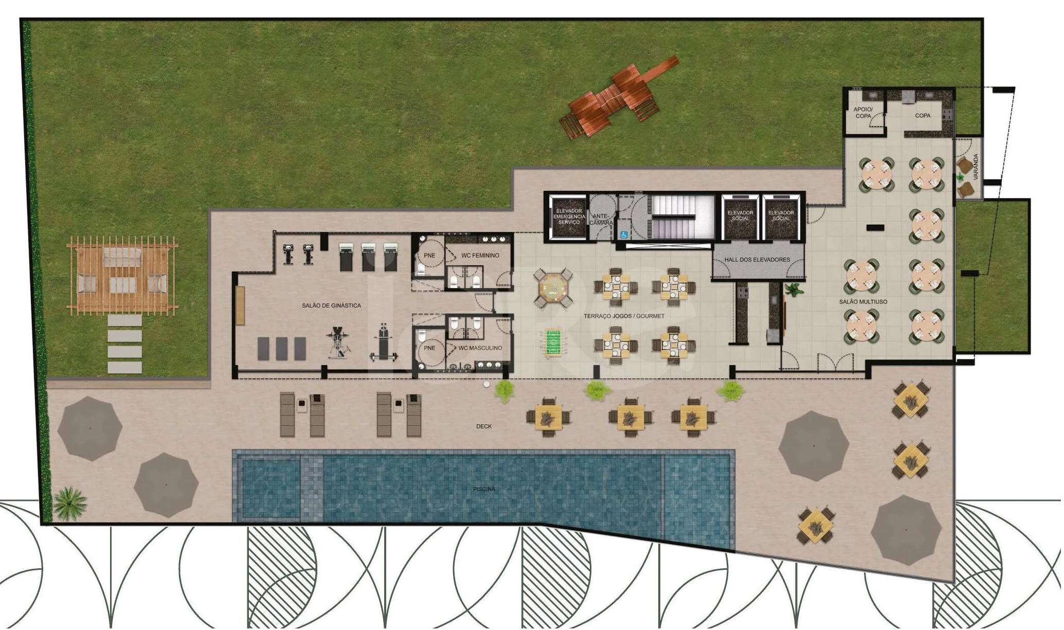 Planta — Pavimento lazer