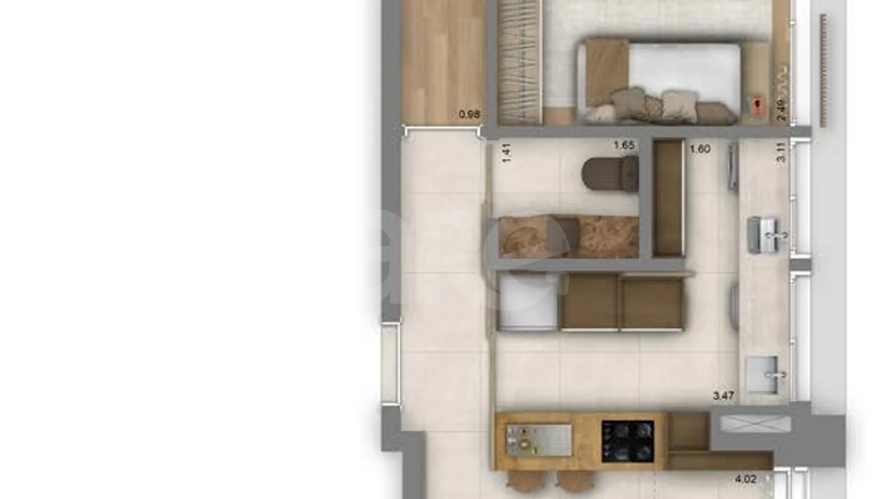 Planta — Apartamento 97,86 m²