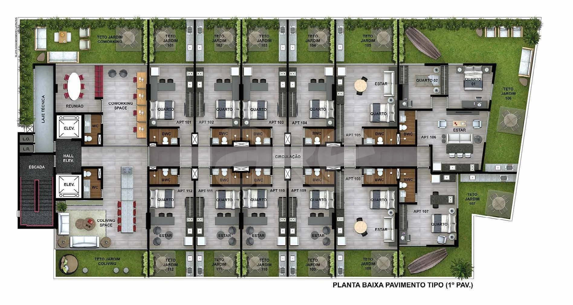 Planta — Pavimento 1