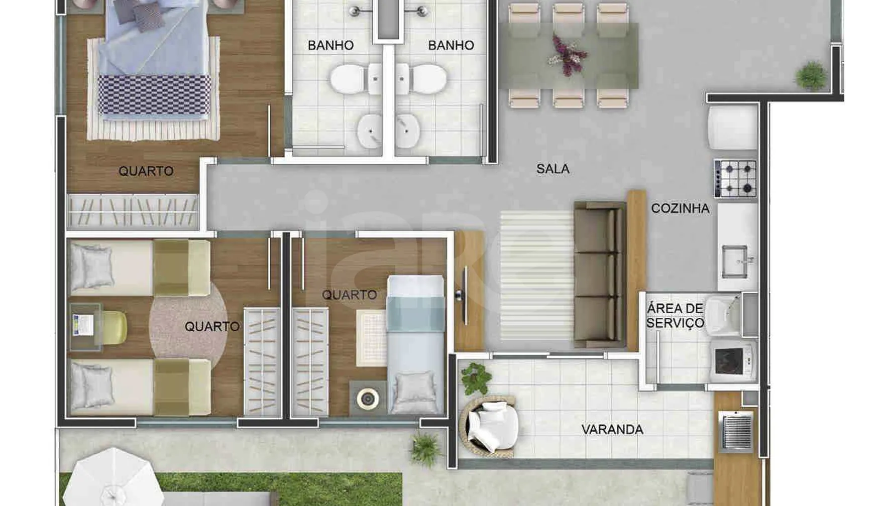 Planta — Garden 73,41 m²