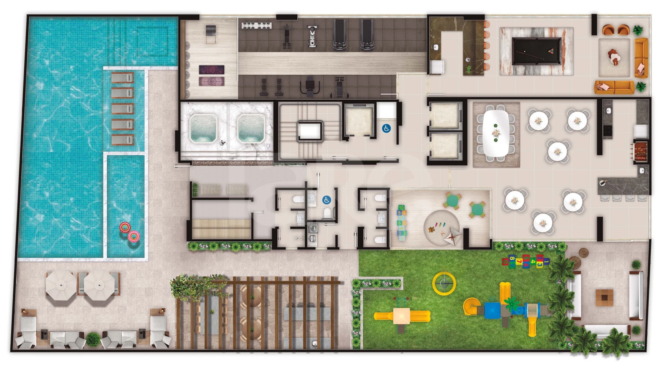 Planta — Pavimento lazer