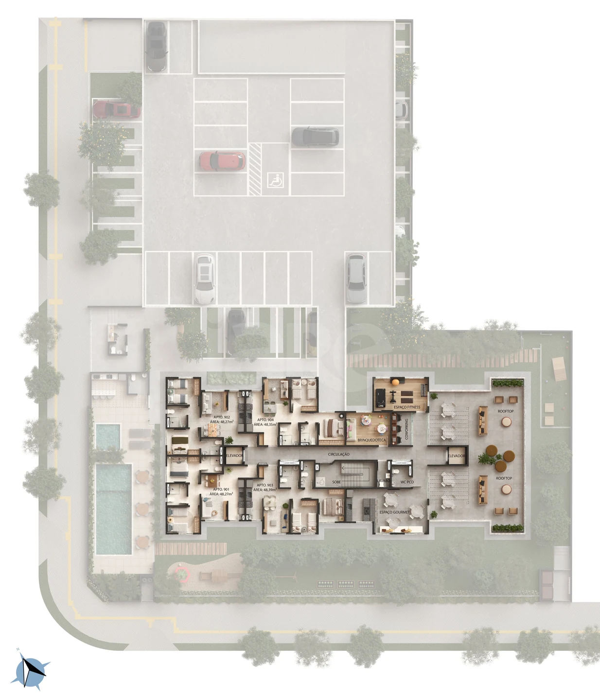 Planta — Pavimento rooftop