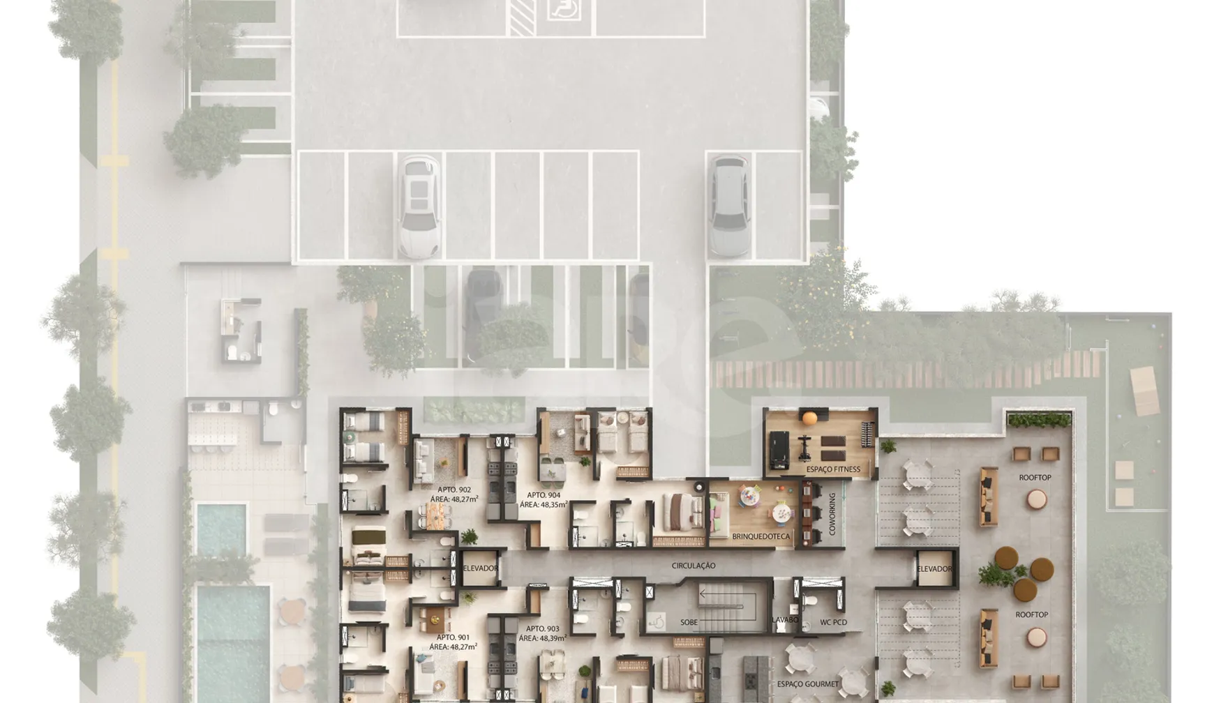 Planta — Pavimento rooftop