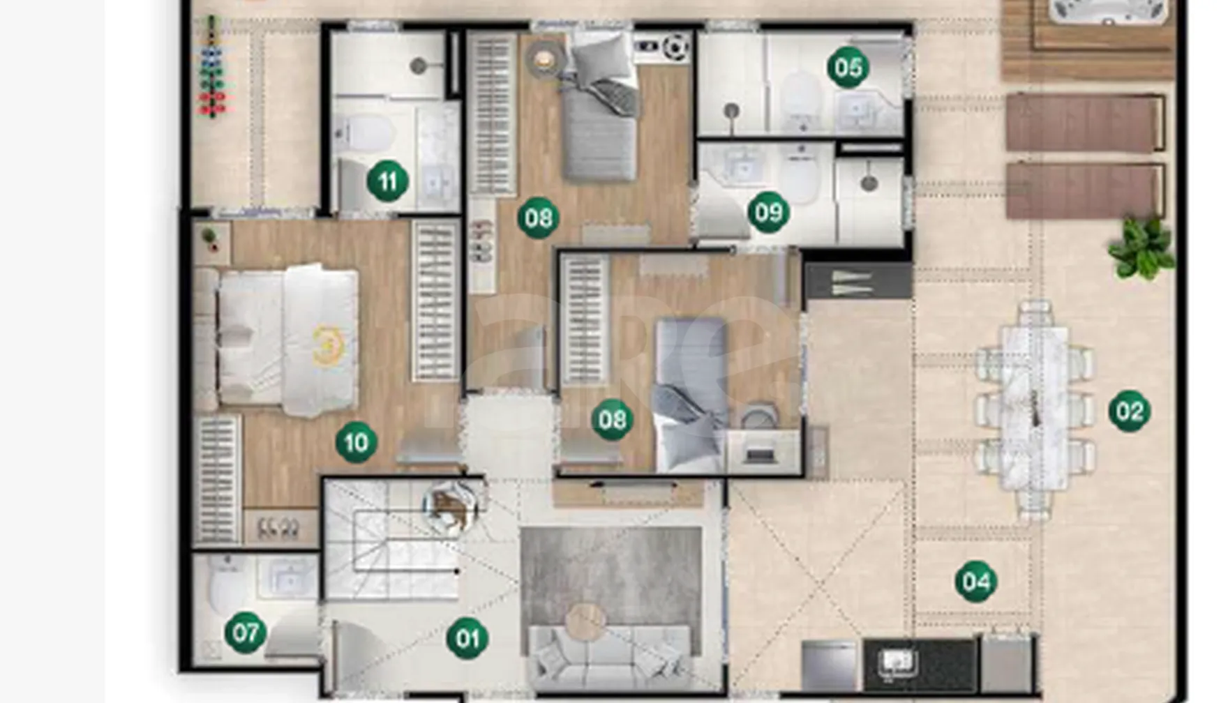Planta — Garden 147,18 m²