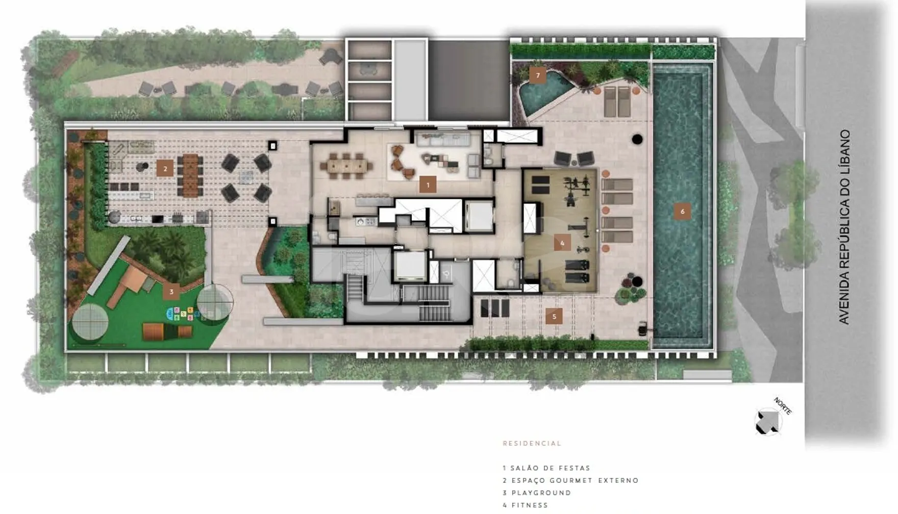 Planta — Pavimento lazer