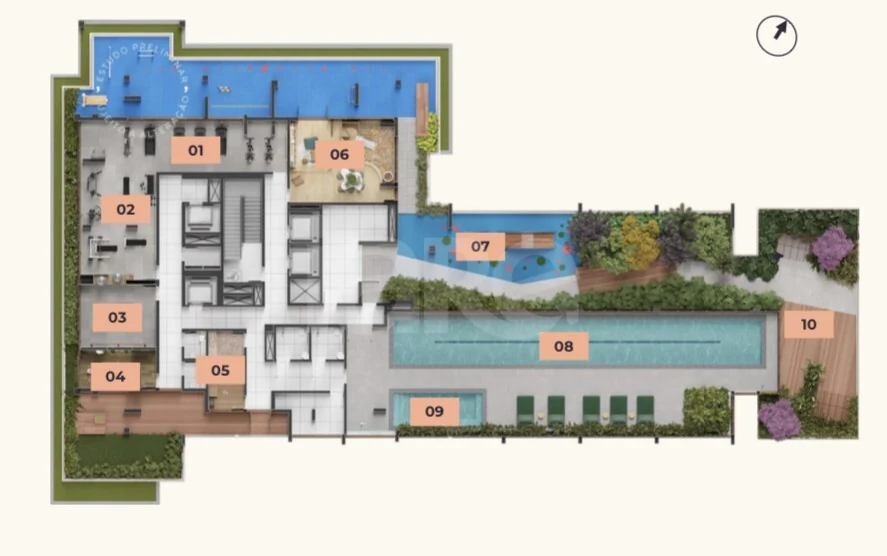 Planta — Pavimento lazer