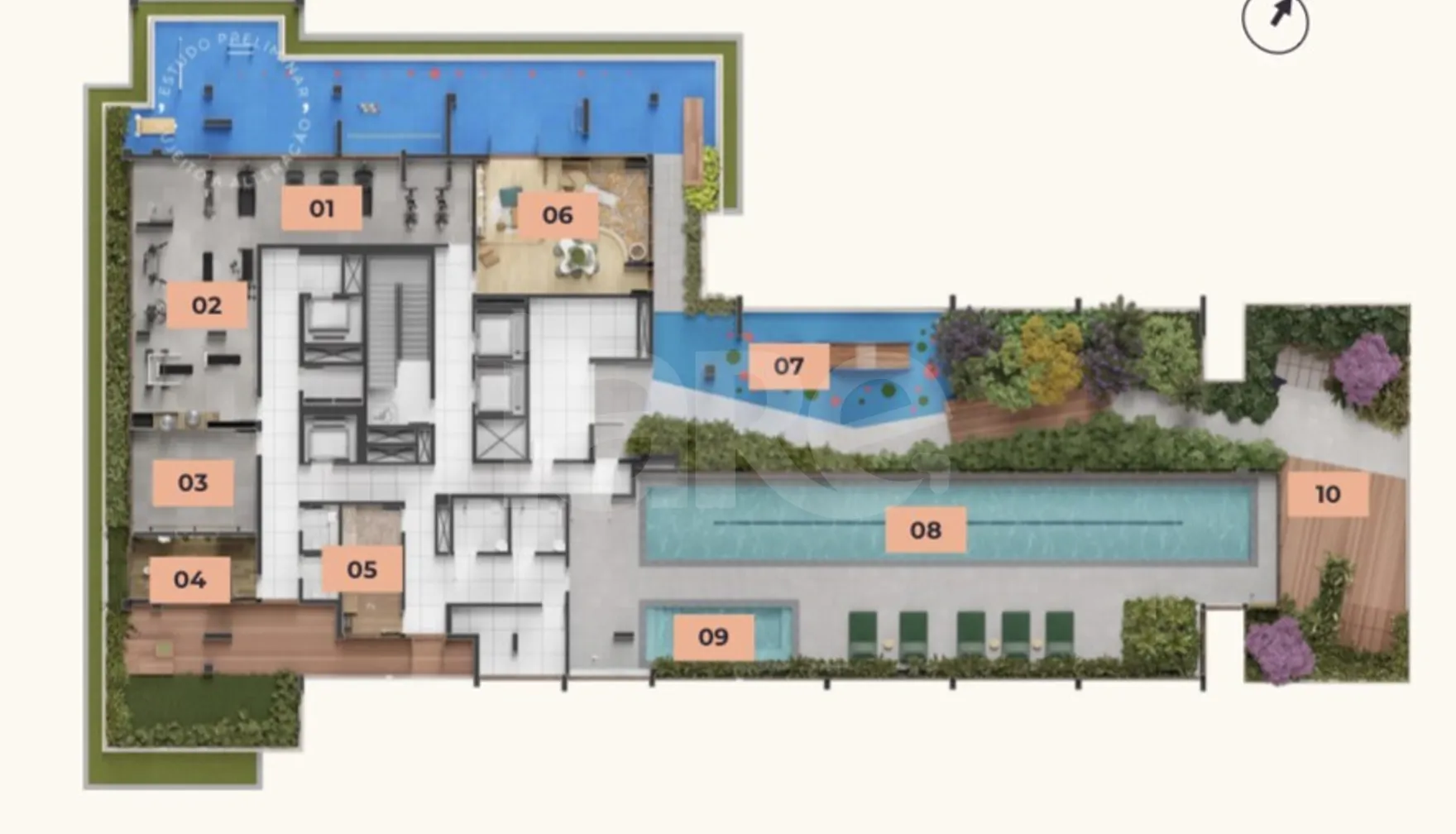 Planta — Pavimento lazer
