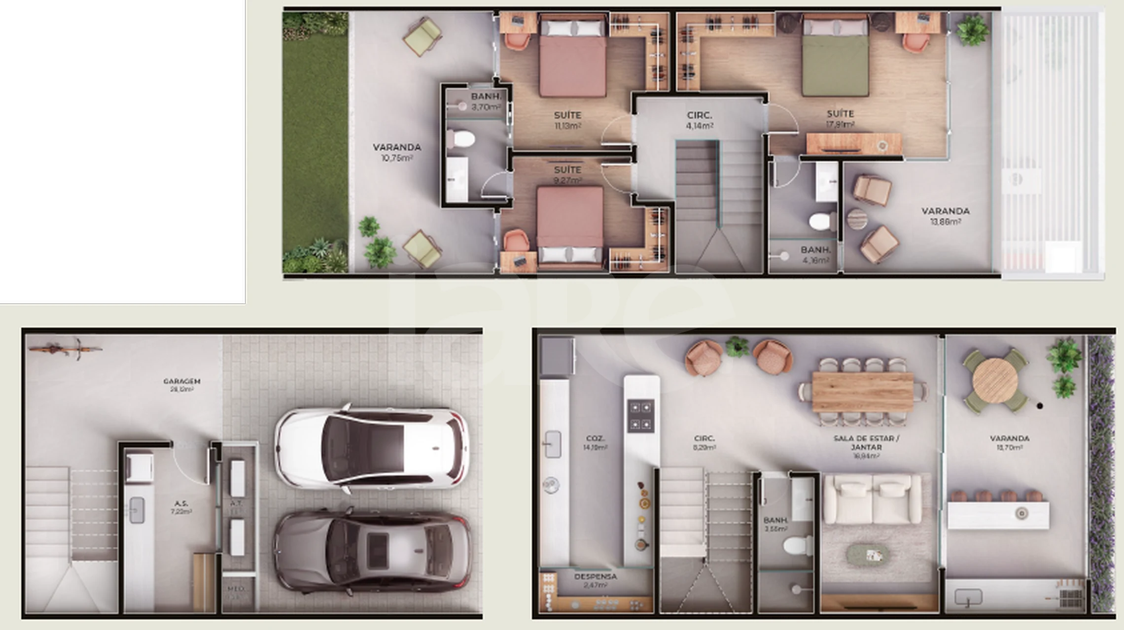Planta — Casa em Condomínio 215,11 m²