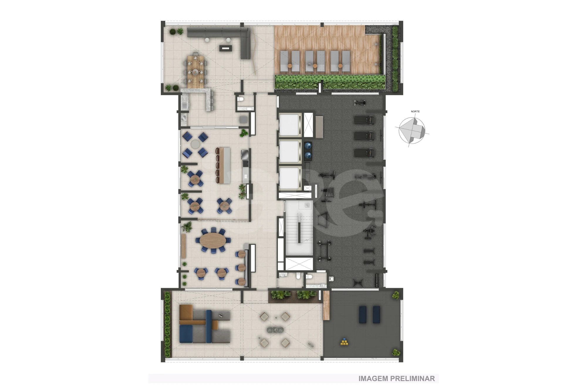 Planta — Pavimento cobertura