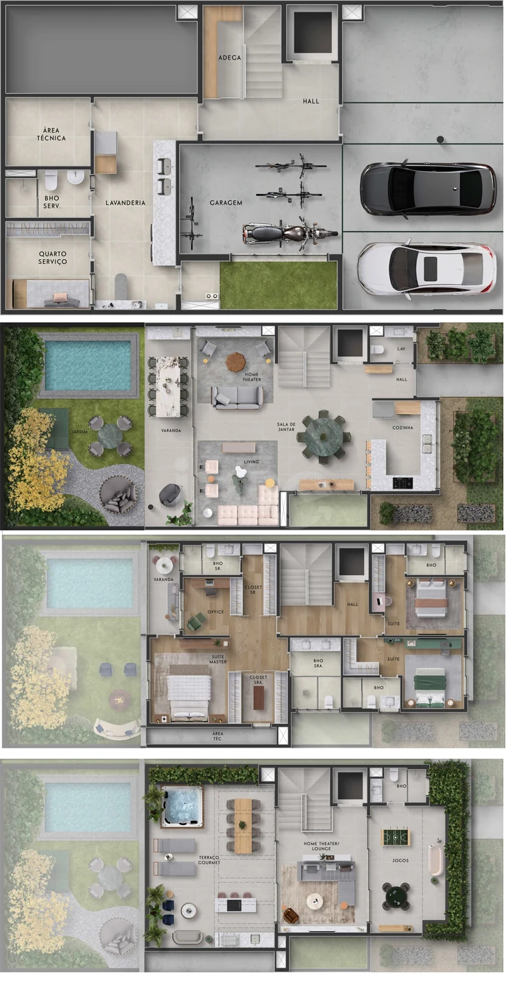 Planta — Casa em Condomínio 625,95 m²