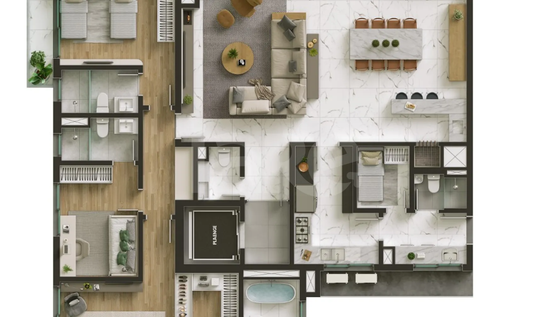 Planta — Garden 397,1 m²
