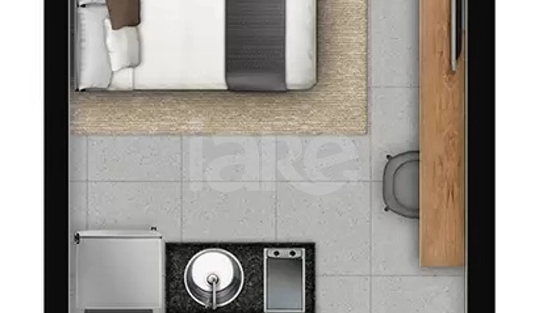 Planta — Studio 23,07 m²