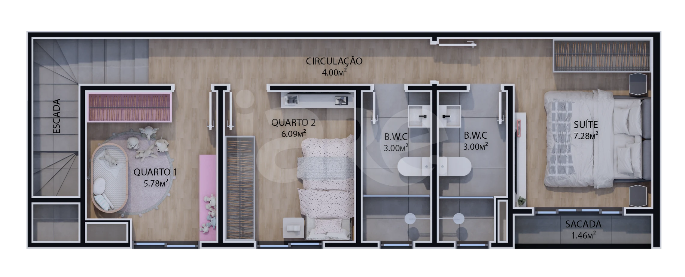 Planta — Ap 104 - Terreo 2