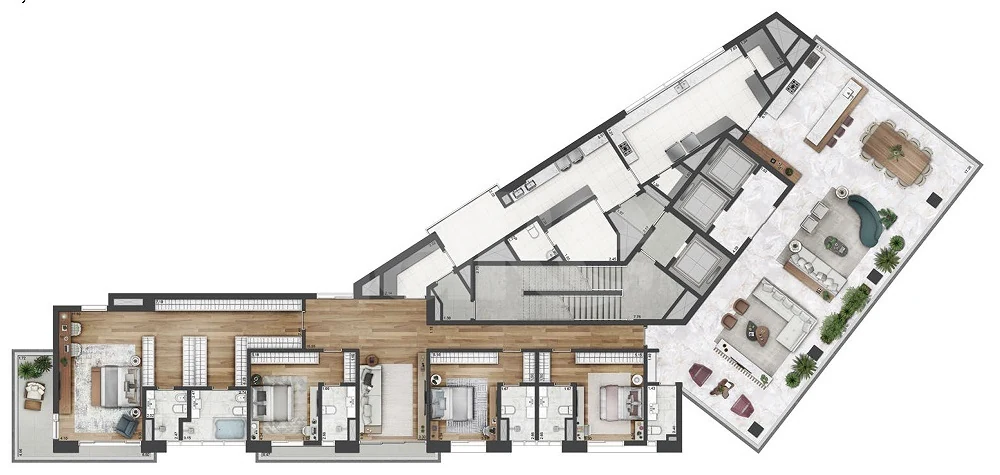 Planta — Apartamento 472 m²