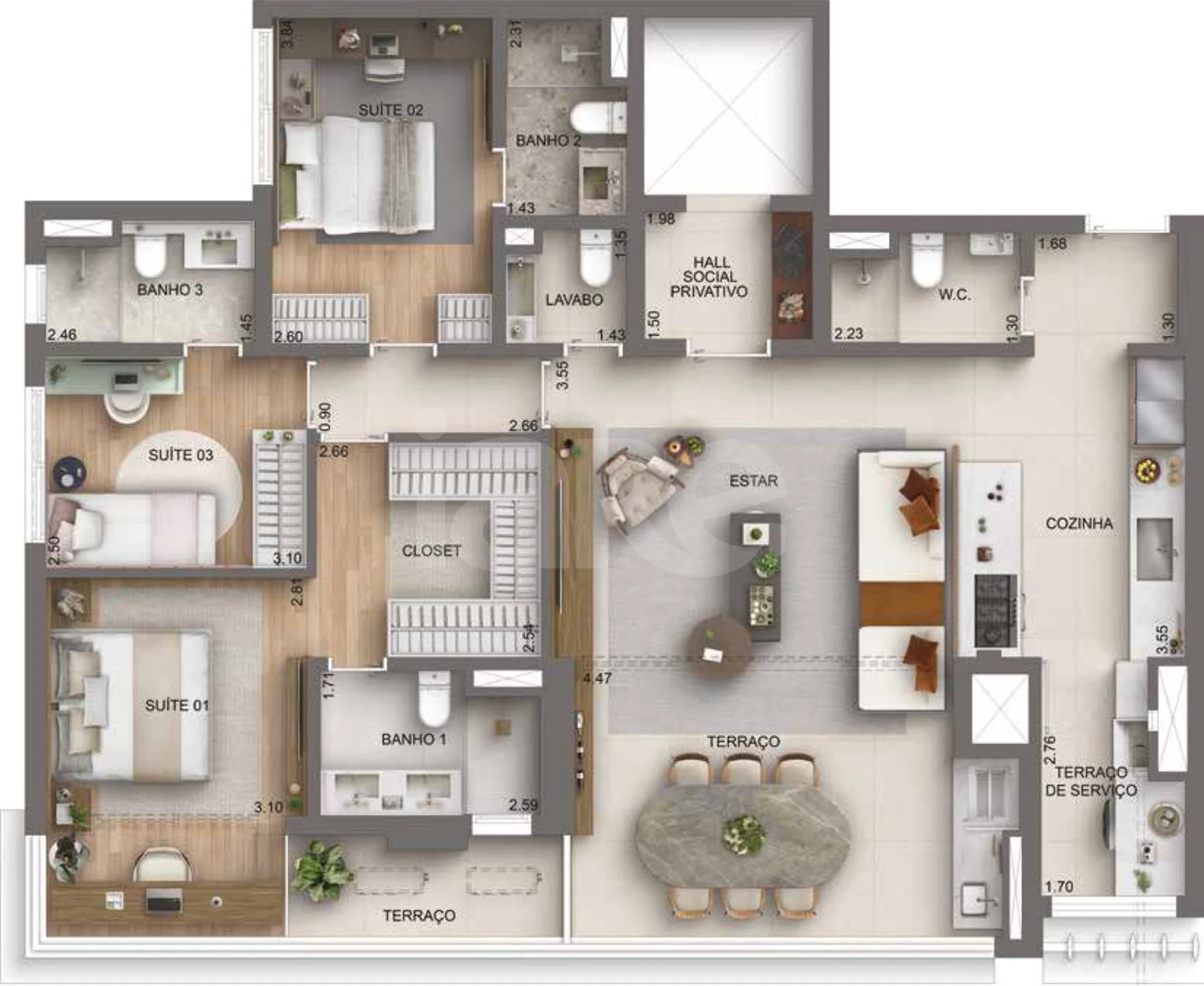 Planta — Garden 142,76 m²