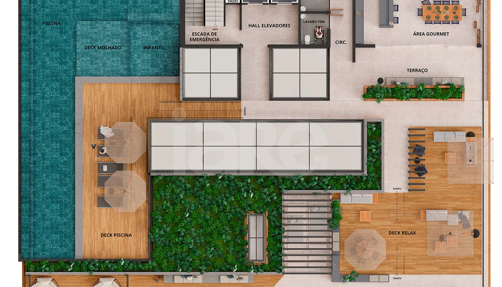 Planta — Pavimento rooftop