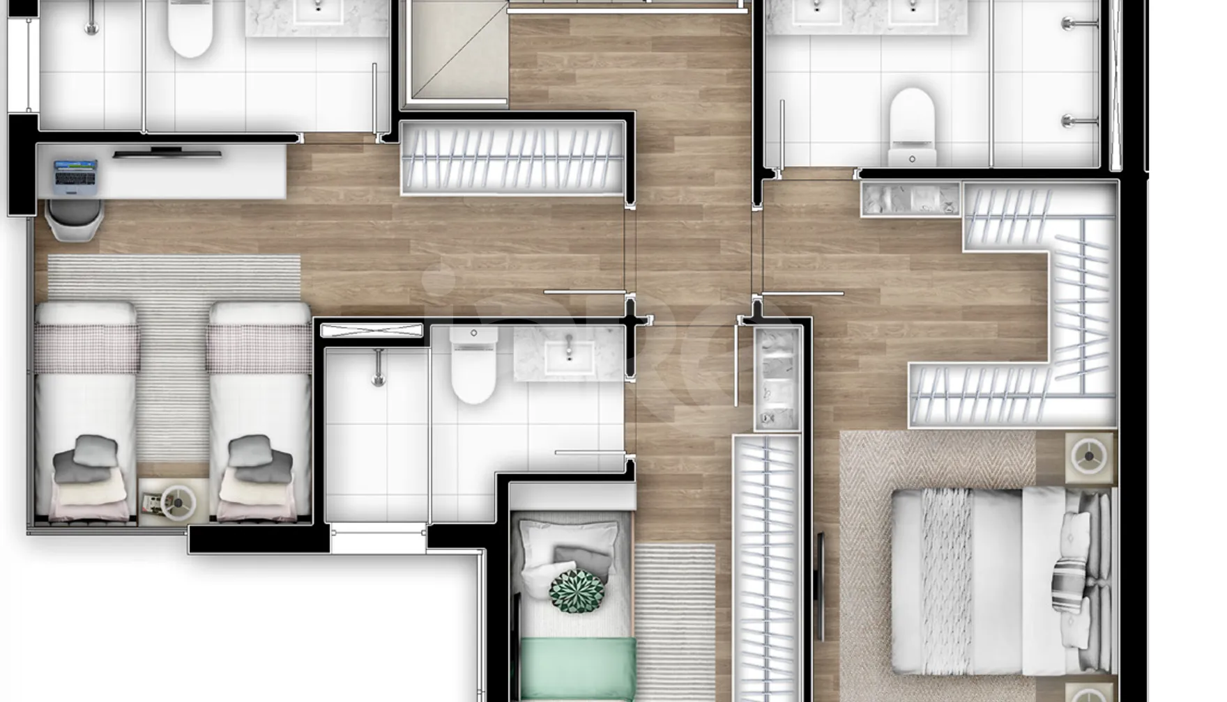 Planta — Apartamento 154,05 m²
